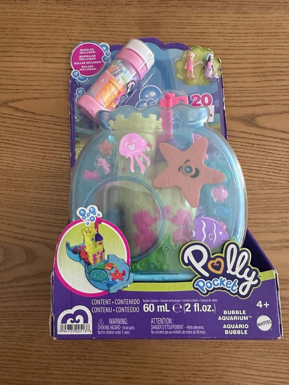 Polly Pocket Bubble Aquarium Playset 20 Pieces New